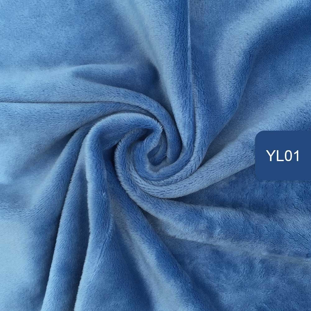 HULIANFU   Zyfmptex 1pcs Minky Fabrics For Sewing Diy Handmade Home Textile Cloth For Toys Plush Fabric Patchwork Solid Color Style 45*50cm