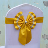 HULIANFU Royal Chair Sashes Set Flower Free Fasten Bowknot Celebration Adjustable Birthday Bow Cover Wedding-celebration Multi-color