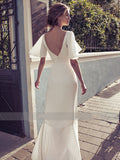 hulianfu hulianfu Elegant Chiffon Wedding Dresses Short Cap Sleeves A-line Satin Bohemian Bridal Gowns Beach Princess Robe Party Vestido De Novia