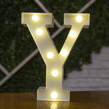 HULIANFU Luxury Alphabet Letter LED Lights Luminous Number Lamp  Battery Night Light for Home Wedding Birthday Christmas Party Decoration