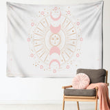 HULIANFU White Black Sun Moon Mandala Starry Sky Tapestry Wall Hanging Bohemian Gypsy Psychedelic Tapiz Witchcraft Astrology Tapestry