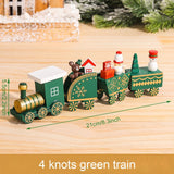 HULIANFU Merry Christmas Wooden Train Ornament Christmas Decoration For Home Santa Claus Gift Natal Navidad Noel  New Year Xmas Decor