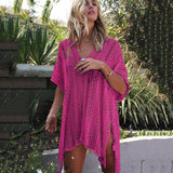 hulianfu New Knitted Beach Cover Up Women Bikini Swimsuit Cover Up Hollow Out Beach Dress Tassel Tunics Bathing Suits Cover-Ups Beachwear