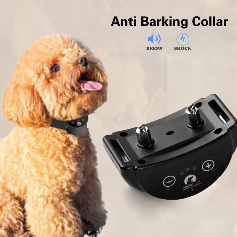 HULIANFU Pet Dog Rechargeable Anti Bark Collar Control Train Waterproof Stop Barking for Small Dog Waterproof Ultrasonic Training Collars