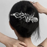 hulianfu Luxury Hollow Out Metal Hair Claw For Women Girls Geometric Hair Crab Female Vintage Bowknot Catch Clip Fashion  y2k Accessories