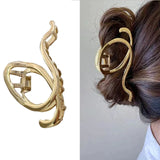 hulianfu Luxury Hollow Out Metal Hair Claw For Women Girls Geometric Hair Crab Female Vintage Bowknot Catch Clip Fashion  y2k Accessories