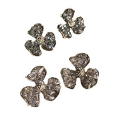 hulianfu Korean Fashion Exquisite Crystal Flower Stud Earring For Women Girls Fresh Sweet Petals Earring Brincos Jewelry Gifts