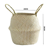 HULIANFU Straw Weaving Flower Plant Basket Grass Planter Basket Indoor Outdoor Flower Pots Cover Plant Containers for Plantable Plants FU