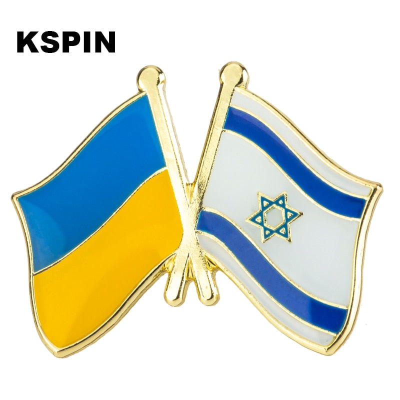 HULIANFU Ukraine flag pin lapel pin badge  Brooch Icons 1PC KS-0187