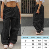 Y2K Cargo Pants Women Baggy Trousers Fall Streetwear Fairycore Oversized Pants Vintage Casual Loose Sweatpants