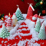 HULIANFU Large Christmas Scented Silicone Candle Mold DIY New Santa Christmas Tree Gypsum Handmade Soap cake chocolate Molds Resin making