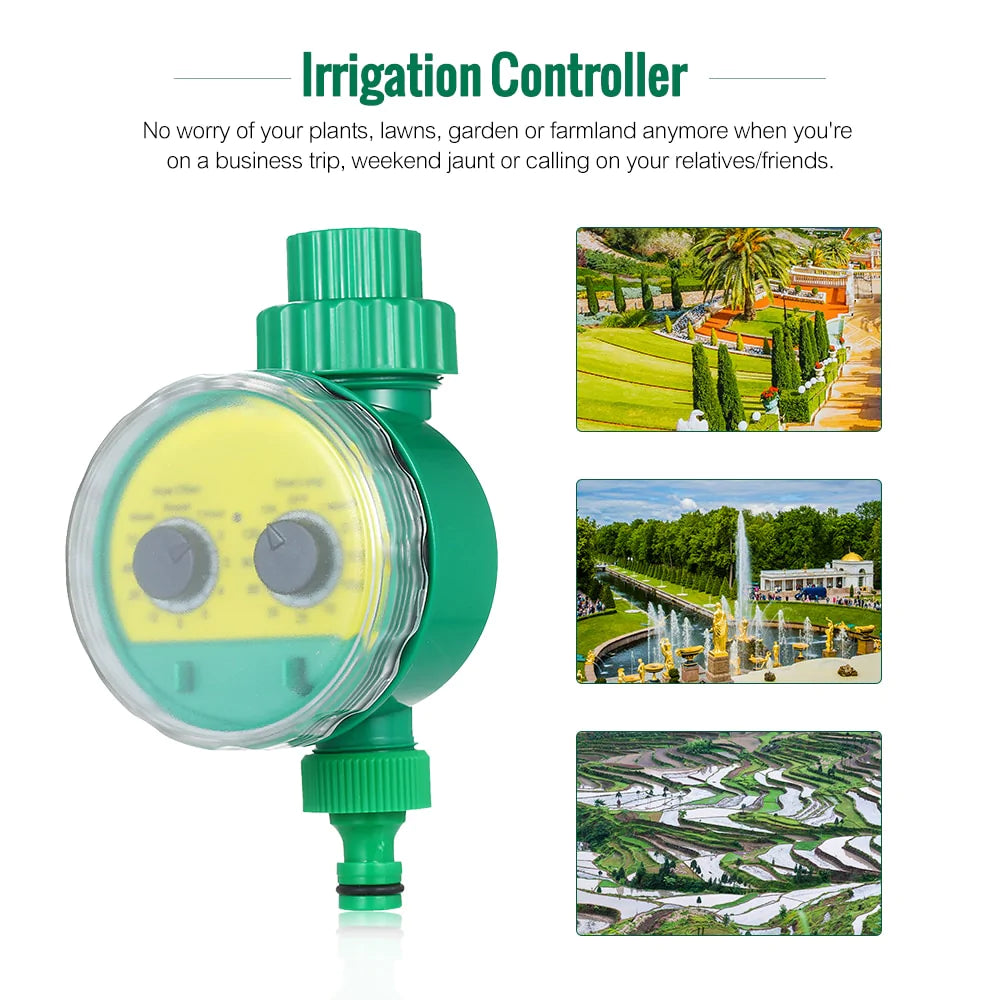 HULIANFU Outdoor Timed Watering Irrigation Controller Automatic Sprinkler Control Programmable Valve Hose Water Timer Faucet for Garden