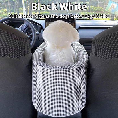 HULIANFU Portable Pet Dog Car Seat Central Control Nonslip Dog Carriers Safe Car Armrest Box Booster Kennel Bed For Small Cat Dog Travel