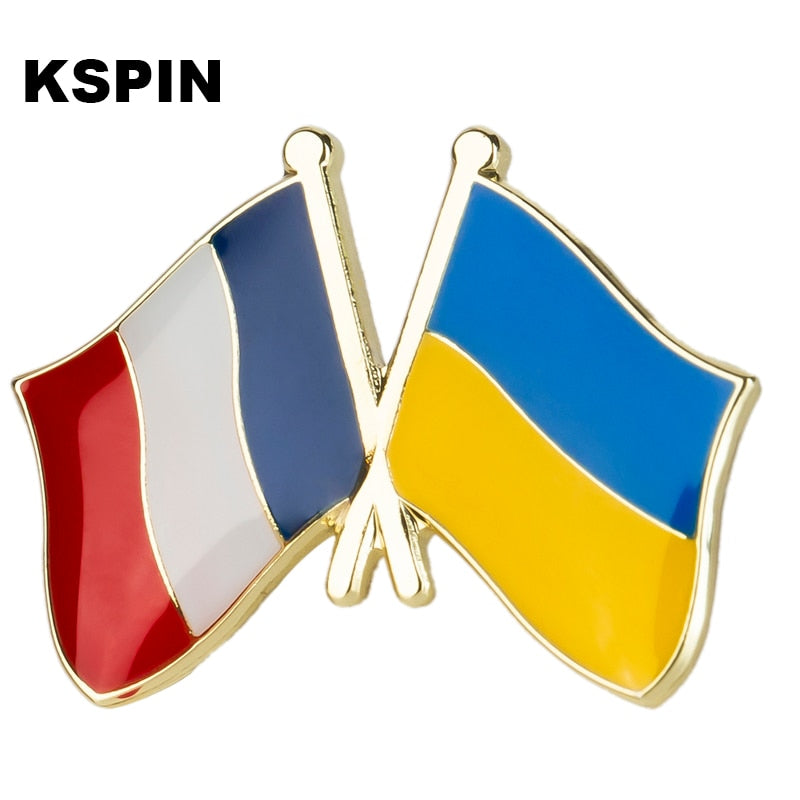 HULIANFU Ukraine flag pin lapel pin badge  Brooch Icons 1PC KS-0187