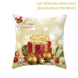 HULIANFU Merry Christmas Cushion Cover Ornaments Christmas Decoration For Home Cristmas Decor Noel Navidad New Year Gift 2023 Xmas Natal