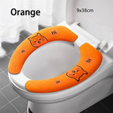 HULIANFU Universal Toilet Seat Cover Soft Cartoon WC Toilet Sticky Seat Pad Washable Bathroom Warmer Seat Lid Cover Cushion 1pc