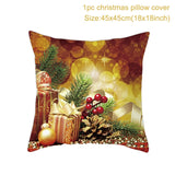 HULIANFU Merry Christmas Cushion Cover Ornaments Christmas Decoration For Home Cristmas Decor Noel Navidad New Year Gift 2023 Xmas Natal