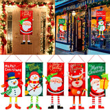 HULIANFU Merry Christmas Hanging Flag Christmas Decorations For Home Door Christmas Ornaments Xmas Gifts Navidad Decor 2023 New Year