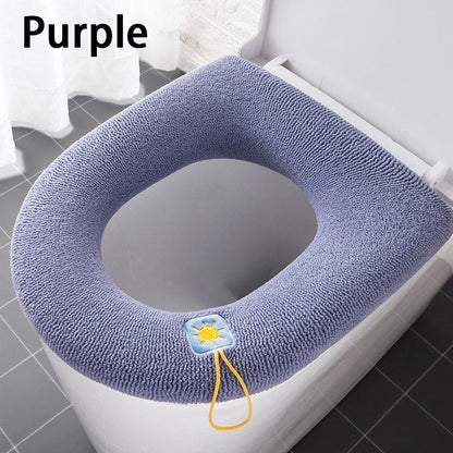 HULIANFU Universal Toilet Seat Cushion Thick Toilet Cover Washable Toilet Ring Soft Closestool Cover Mat Bathroom Decoration