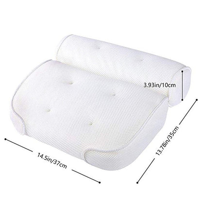 HULIANFU SPA Bath Pillow Bathtub Pillow with Suction Cups Neck Back Support Thickened Bath Pillow for Home Spa Tub Bathroom Accessories
