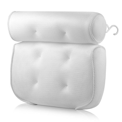 HULIANFU SPA Bath Pillow Bathtub Pillow with Suction Cups Neck Back Support Thickened Bath Pillow for Home Spa Tub Bathroom Accessories