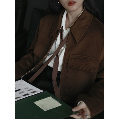 hulianfu Vintage Women Blouse Oversized Harajuku Chic Basic Korean Style with Tie Long Sleeve Shirt Loose Aesthetic Retro Female