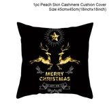 HULIANFU Merry Christmas Cushion Cover Ornaments Christmas Decoration For Home Cristmas Decor Noel Navidad New Year Gift 2023 Xmas Natal