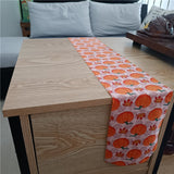 HULIANFU Thanksgiving Table Runner Pumpkin Maple Leaves Halloween Kitchen Dining Table Decoration Christmas For Outdoor Home Party Decor