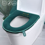 HULIANFU Washable Warm Toilet Seat Cover With Handle Toilet  Accessories Soft Plush Zipper  WC Mat Bathroom Decoration Accessories