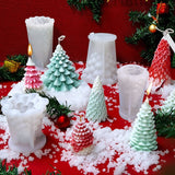 HULIANFU Large Christmas Scented Silicone Candle Mold DIY New Santa Christmas Tree Gypsum Handmade Soap cake chocolate Molds Resin making