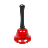 HULIANFU Large Hand Bell Toy for Children Letter Bed Bell Class Summoning Bells Colorful Metal Christmas Hand Bell