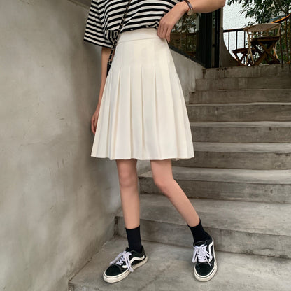 Hulianfu Skirts Pleated Women High Waist Summer Knee-length Preppy Style Harajuku Y2k Hot Sale Street School Cosplay Casual Female Faldas