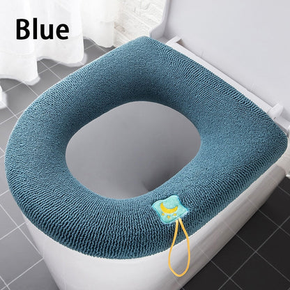 HULIANFU Universal Toilet Seat Cushion Thick Toilet Cover Washable Toilet Ring Soft Closestool Cover Mat Bathroom Decoration
