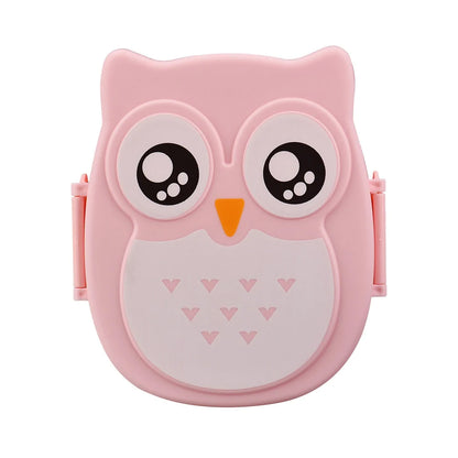 HULIANFU Owl Shaped Lunch Box With Compartments Lunch Food Container With Lids Almacenamiento Cocina Portable Bento Box For Kids School