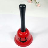 HULIANFU Large Hand Bell Toy for Children Letter Bed Bell Class Summoning Bells Colorful Metal Christmas Hand Bell