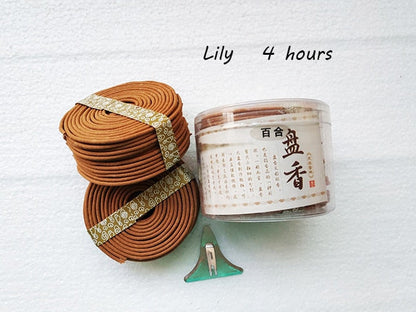 HULIANFU T 48pcs/box Natural Coil Incense Aromatherapy Fragrance Indoors Indian Buddhist Sandalwood Incense Without Censer