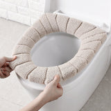 HULIANFU Toilet Seat Cover Warm Soft Acrylic Washable Mat Home Decor Closestool Mat Seat Case Toilet Lid Cover Accessories Bathroom Home