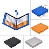 HULIANFU Portable Automatic Cigarette Case Metal Cigarette Boxes 10PCS Cigarette Holder Case Not Lighter Gadget for Men Christmas Gifts