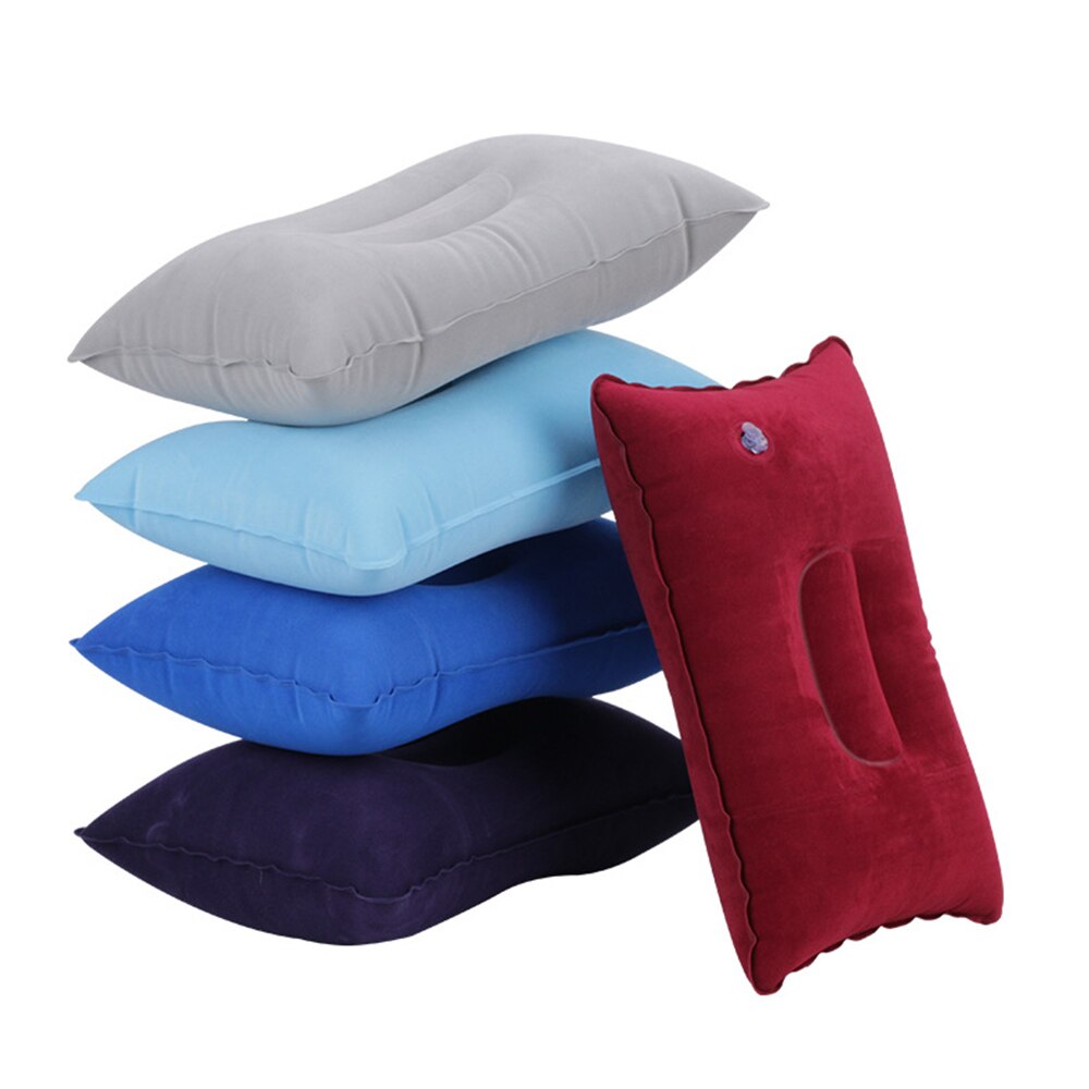 HULIANFU Ultralight Inflatable Air Pillow PVC Nylon Sleep Pillow Outdoor Camping Cushion Travel Car Backrest Airplane Head Rest Support