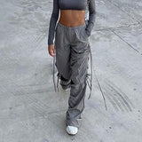 Y2K Cargo Pants Women Baggy Trousers Fall Streetwear Fairycore Oversized Pants Vintage Casual Loose Sweatpants