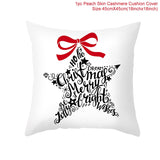 HULIANFU Merry Christmas Cushion Cover Ornaments Christmas Decoration For Home Cristmas Decor Noel Navidad New Year Gift 2023 Xmas Natal