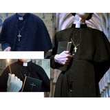 Clergy Men Cassock Priest Costume Bishop Roman Catholic Church Soutane Pope Pastor Father Mass Missionary Robes Outfit