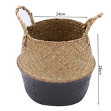 HULIANFU Straw Weaving Flower Plant Basket Grass Planter Basket Indoor Outdoor Flower Pots Cover Plant Containers for Plantable Plants FU