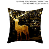 HULIANFU Merry Christmas Cushion Cover Ornaments Christmas Decoration For Home Cristmas Decor Noel Navidad New Year Gift 2023 Xmas Natal