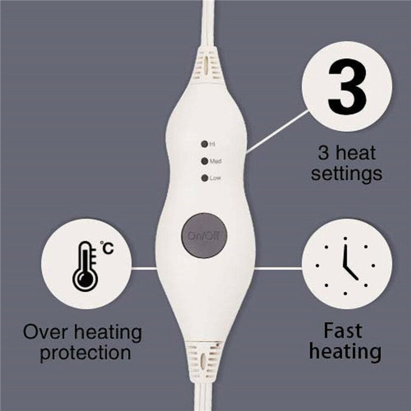 HULIANFU Winter Electric Heating Pad Moist Back Neck Shoulder Heating Pad Warmer Heat Therapy Pain Relief Temperature EU US Controller