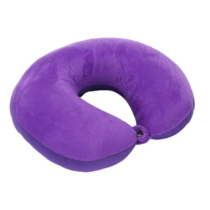 HULIANFU U-shaped Travel Pillow Plush Pillowcase for Outdoor Travel Aircraft Soft Pillow Cushion To Protect Neck and Cervical Spine