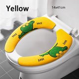 HULIANFU Universal Toilet Seat Cover Soft Cartoon WC Toilet Sticky Seat Pad Washable Bathroom Warmer Seat Lid Cover Cushion 1pc