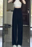 Coffee Colored Wide Leg Pants For Women's Spring And Autumn High Waisted Draped Straight Suit Pants Versatile