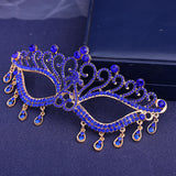 Bridal Masuqerade Masque Rhinestone Eye Mask Masque Cover for Men Women Girls Dance Cosplay Party Shiny Crystal Face Accessories