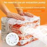 HULIANFU New Patented Vacuum Bags Large Plastic Storage Bags for Storing Clothes Blankets Compression Empty Bag Covers Travel Accessories